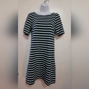 Anthropolgie Striped Blue and Teal Women's Dress Small